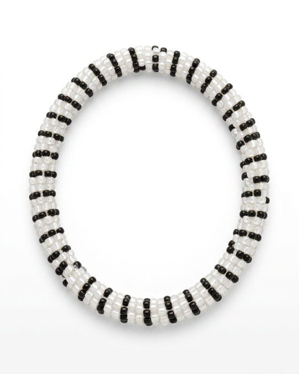Black and White Stripe Bracelet