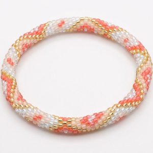 Coral and Gold Bracelet