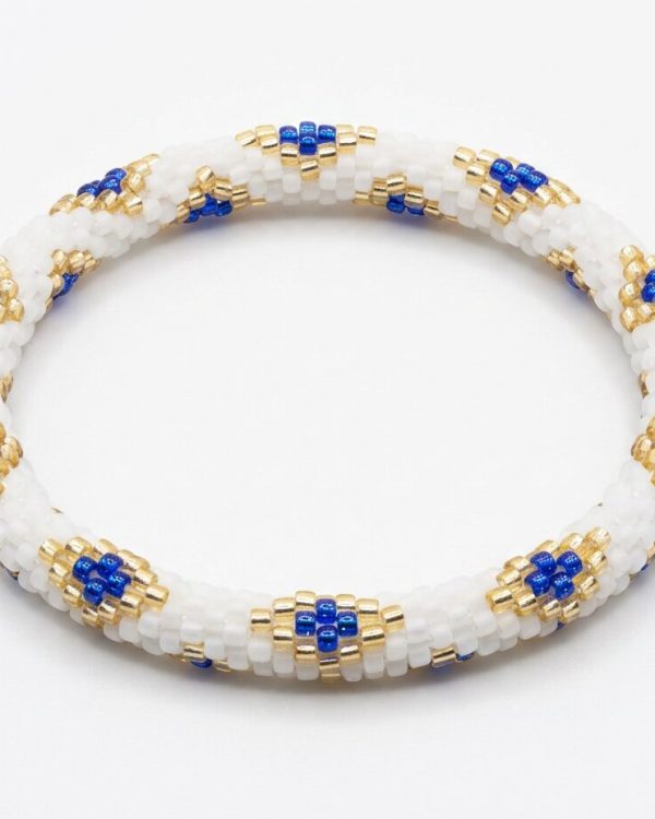 White and Blue Blossom Bracelet
